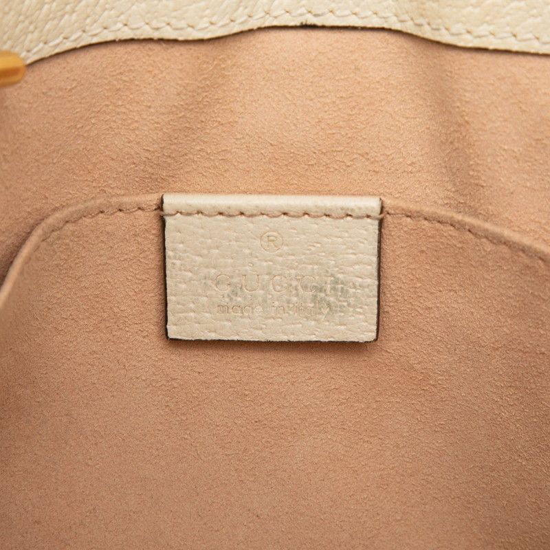 Gucci GG Supreme Flora Padlock Chain Tote Shoulder Bag Beige Multicolor Leather — view 5