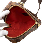 Louis Vuitton Damier Geronimos Belt Bag Brown Leather — view 4