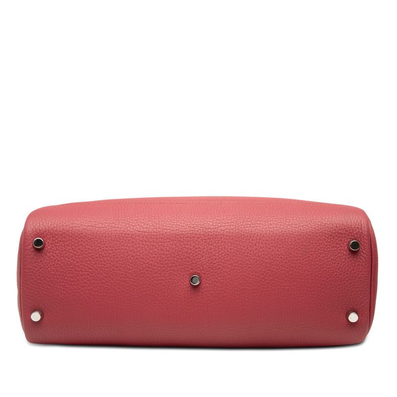 Hermes Atlas 35 Handbag Red Pink Silver Taurillon C Ence — view 3