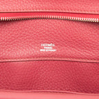 Hermes Atlas 35 Handbag Red Pink Silver Taurillon C Ence — view 5