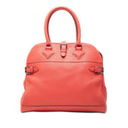 Hermes Atlas 35 Handbag Red Silver Taurillon C Ence