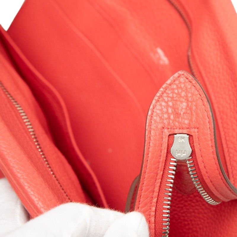 Hermes Atlas 35 Handbag Red Silver Taurillon C Ence — view 7