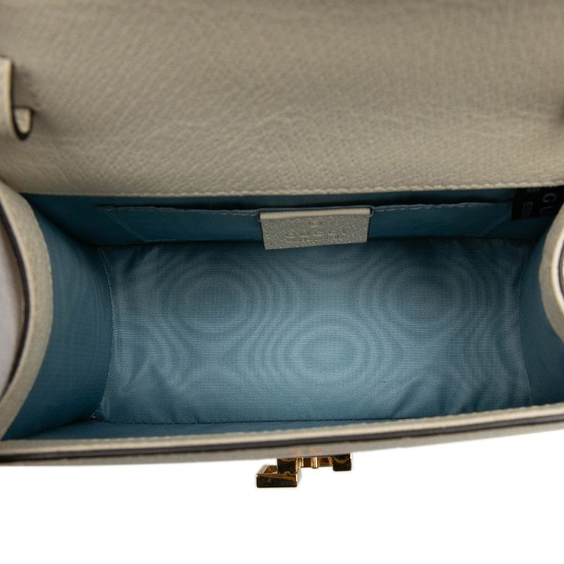Gucci Bee?&star Mini Sylvie 2-Way Shoulder Bag White Leather — view 4