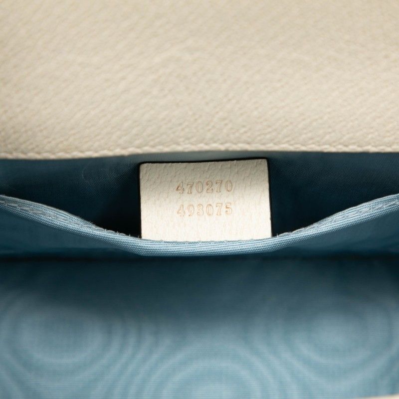 Gucci Bee?&star Mini Sylvie 2-Way Shoulder Bag White Leather — view 6