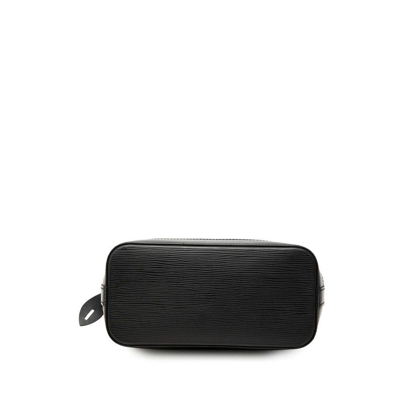 Louis Vuitton Velvet Handbag Noir Black Leather — view 3