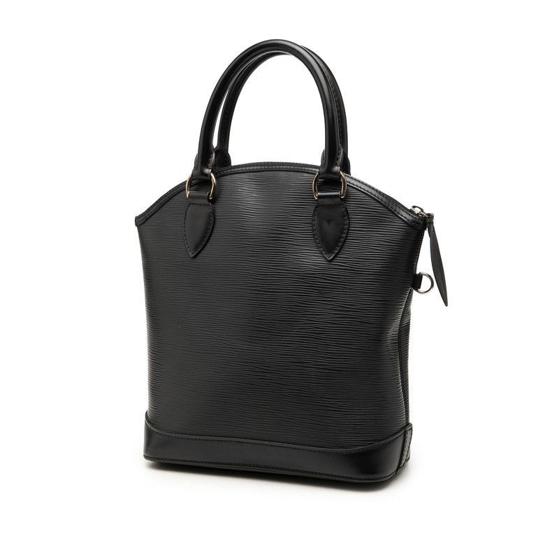 Louis Vuitton Velvet Handbag Noir Black Leather — view 2