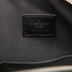 Louis Vuitton Velvet Handbag Noir Black Leather — view 5