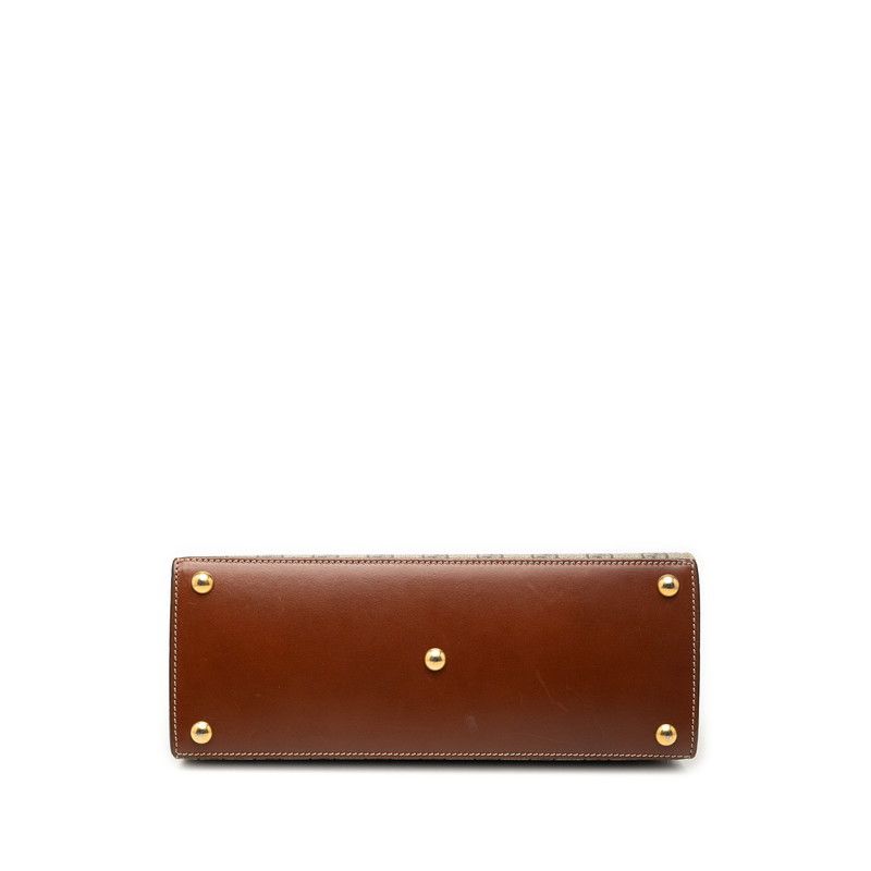Gucci GG Supreme Padlock 2-Way Shoulder Bag Beige Black Brown Leather — view 3