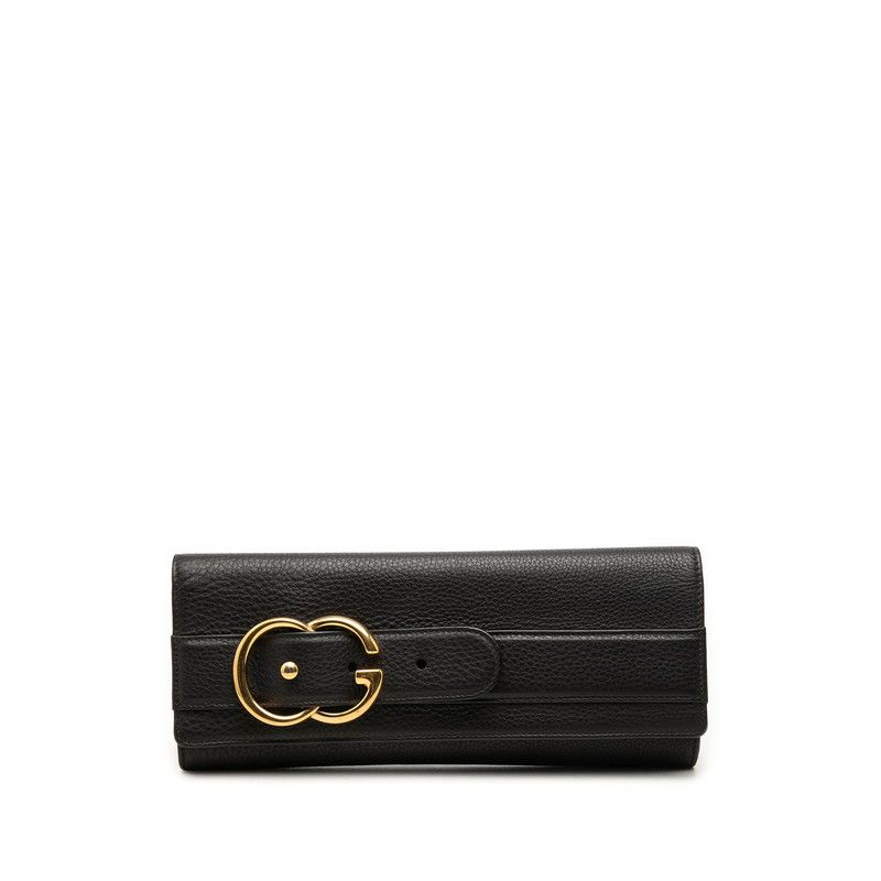 Gucci Black Leather Clutch Bag