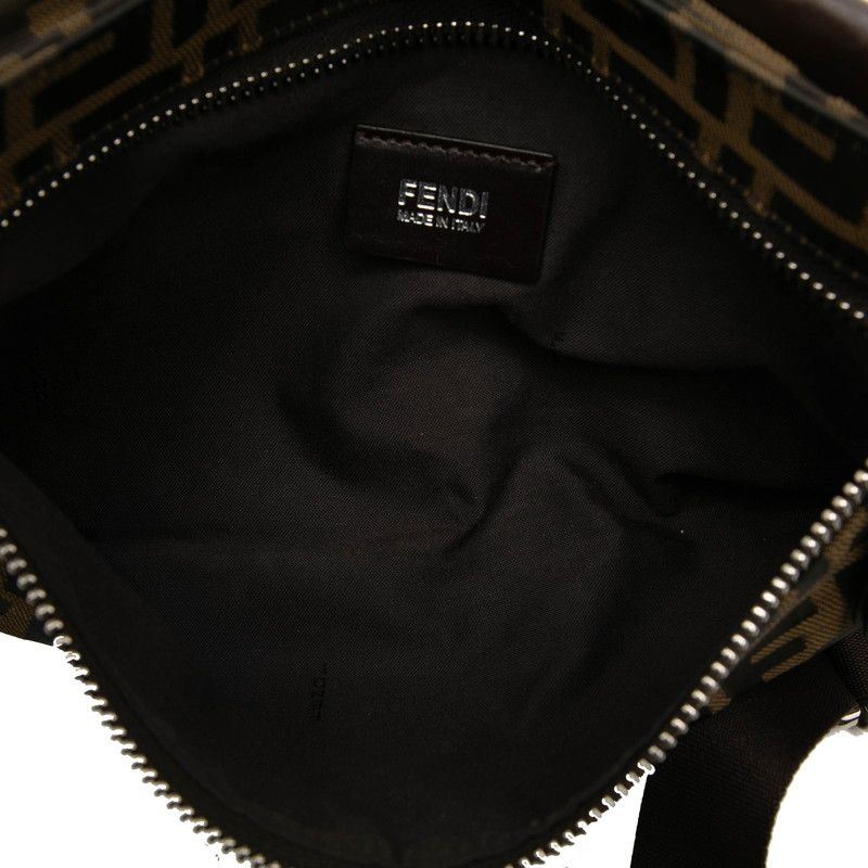 Fendi Brown Canvas Leather Handbag — view 4