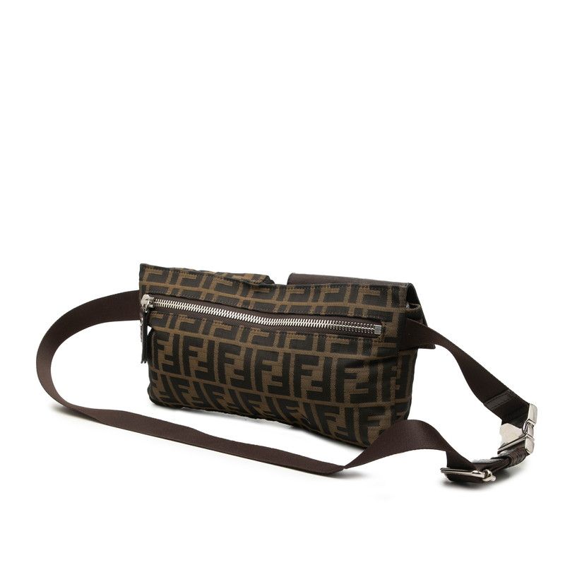 Fendi Brown Canvas Leather Handbag — view 2