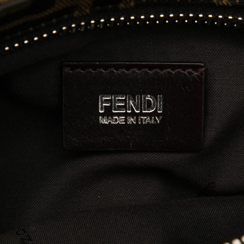 Fendi Brown Canvas Leather Handbag — view 5