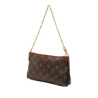 Louis Vuitton Monogram Pallas Clutch Chain 2-Way Shoulder Bag Brown Cerise — view 2