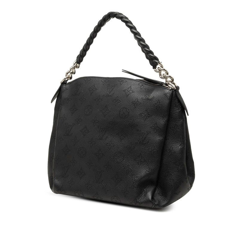 Louis Vuitton Monogram Mahina Babylon Chain BB 2-Way Shoulder Bag Black Leather — view 2