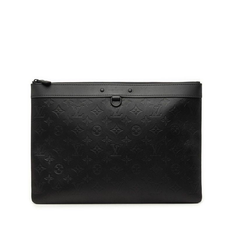 Louis Vuitton Roi Monogramch Pochette Clutch Noir Black Leather