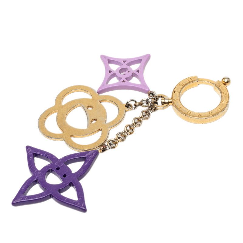 Louis Vuitton Bijou Sac Cosmic Blossom Charm Key Holder Gold Purple