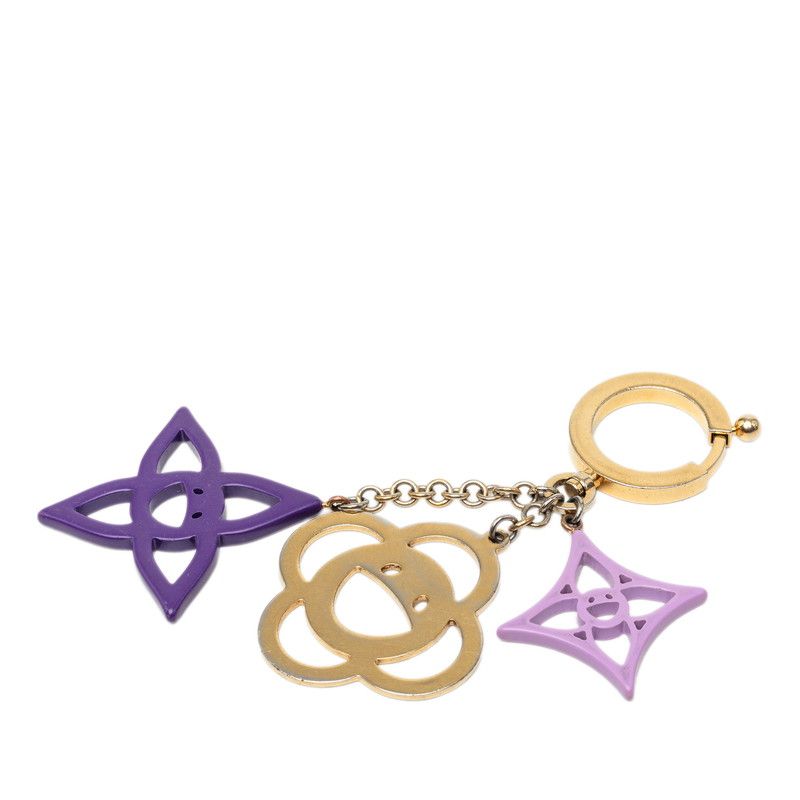 Louis Vuitton Bijou Sac Cosmic Blossom Charm Key Holder Gold Purple — view 2