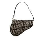 Dior Black Beige Canvas Leather Handbag