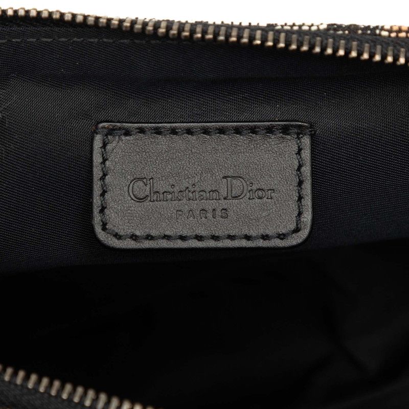 Dior Black Beige Canvas Leather Handbag — view 5