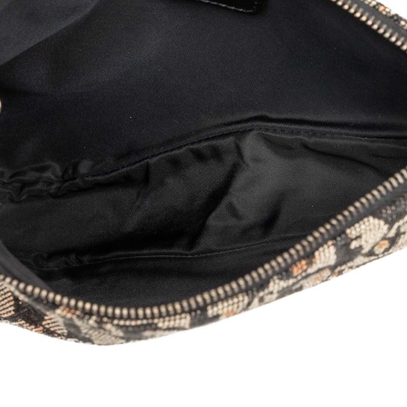 Dior Black Beige Canvas Leather Handbag — view 4