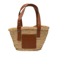 Loewe Loeve Gramgram Basket Bag Small Handbag Bag Natural Brown Lafia Leather