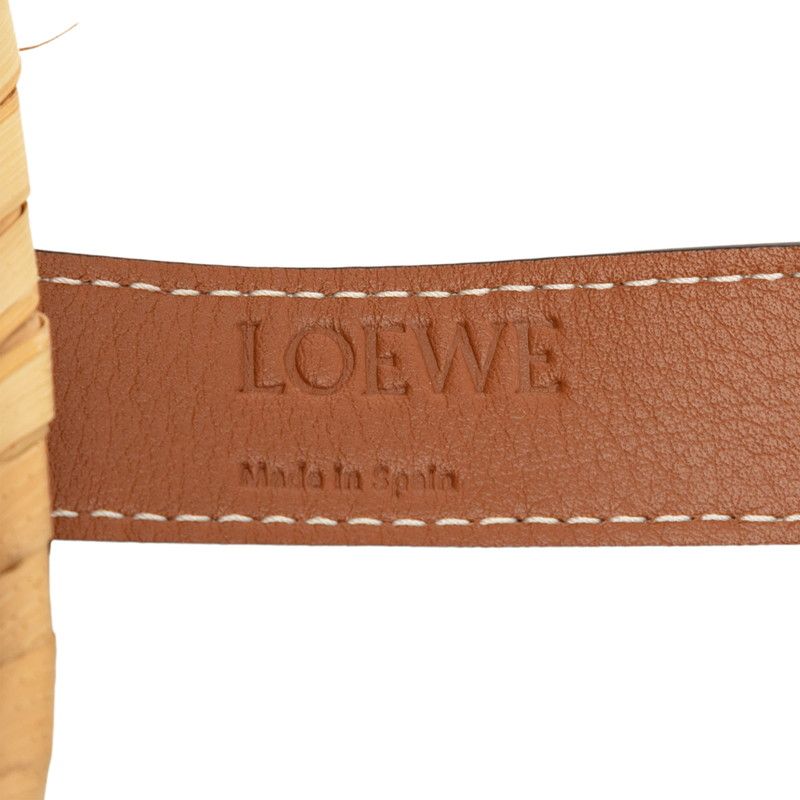 Loewe Loeve Gramgram Basket Bag Small Handbag Bag Natural Brown Lafia Leather — view 5