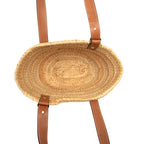 Loewe Loeve Gramgram Basket Bag Small Handbag Bag Natural Brown Lafia Leather — view 4