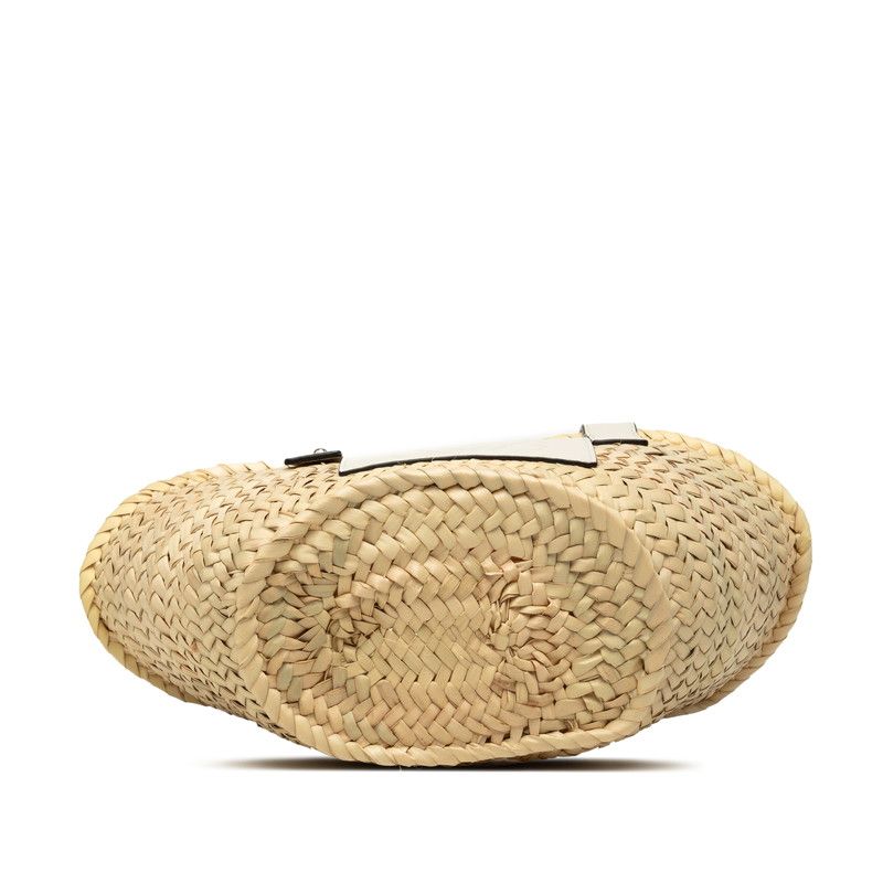 Loewe Loeve Gramgram Basket Bag Small Handbag Bag Natural White Lafia Leather — view 3