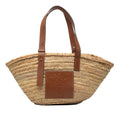 Loewe Loeve Gramgram Basket Bag Handbag Cago Bag Natural Brown Lafia Leather