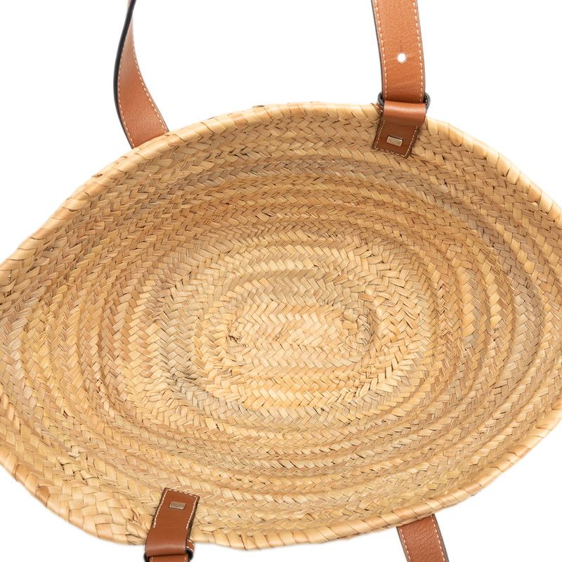 Loewe Loeve Gramgram Basket Bag Handbag Cago Bag Natural Brown Lafia Leather — view 4