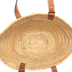 Loewe Loeve Gramgram Basket Bag Handbag Cago Bag Natural Brown Lafia Leather — view 4