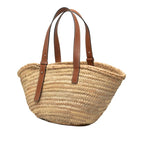 Loewe Loeve Gramgram Basket Bag Handbag Cago Bag Natural Brown Lafia Leather — view 2