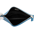 Prada Blue Saffiano Leather Clutch Bag — view 6