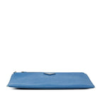 Prada Blue Saffiano Leather Clutch Bag — view 3