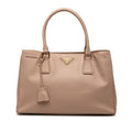 Prada Beige Saffiano Leather Tote Bag