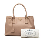 Prada Beige Saffiano Leather Tote Bag — view 6