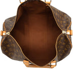 Louis Vuitton Monogram Keepall Bandouliere 50 Boston Bag 2-Way Brown Leather — view 4