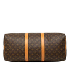Louis Vuitton Monogram Keepall Bandouliere 50 Boston Bag 2-Way Brown Leather — view 3