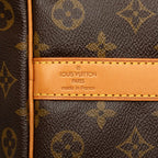Louis Vuitton Monogram Keepall Bandouliere 50 Boston Bag 2-Way Brown Leather — view 5