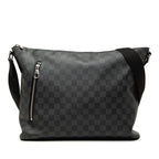 Louis Vuitton Graphite MM Crossbody Shoulder Bag Black Leather
