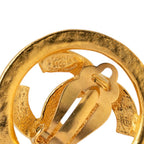 Chanel Vintage CC Logo Earrings Gold Plated — view 3
