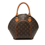Louis Vuitton Monogram Ellipse PM Handbag Brown Leather
