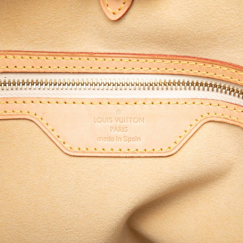 Louis Vuitton Damier Azur Hamstead MM Tote Shoulder Bag White Leather — view 5