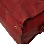 Saint Laurent Line Cabas Chic Handbag Red Leather — view 4