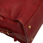 Saint Laurent Line Cabas Chic Handbag Red Leather — view 5