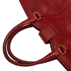 Saint Laurent Line Cabas Chic Handbag Red Leather — view 8