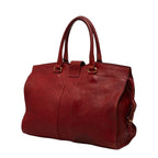 Saint Laurent Line Cabas Chic Handbag Red Leather — view 2