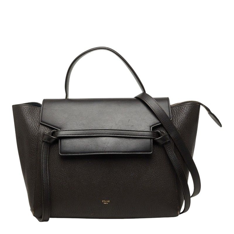Celine Belt Bag Mini 2-Way Dark Brown Leather