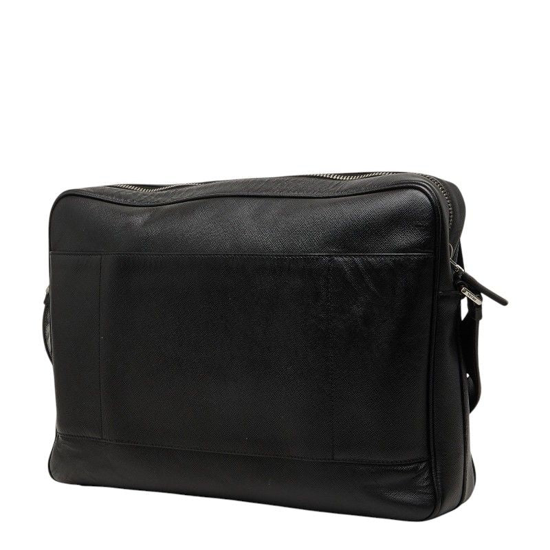 Prada Crossbody Carry on Shoulder Bag Black Saffiano Leather — view 2