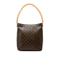 Louis Vuitton Monogram Looping GM Shoulder Bag Tote Brown Leather